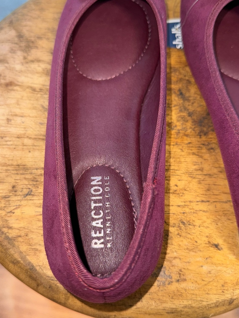 Kenneth Cole Reaction Elstree Jewel Ballet Flats Women 7 Burgundy Rhinestone NWT - Picture 12 of 16
